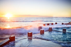 Coogee Bath golds lighting up