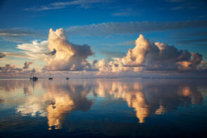 Teahupoo lagoon reflections