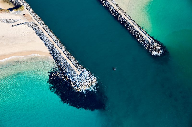 Lone Fisherman at the heads of Forster-Tuncurry