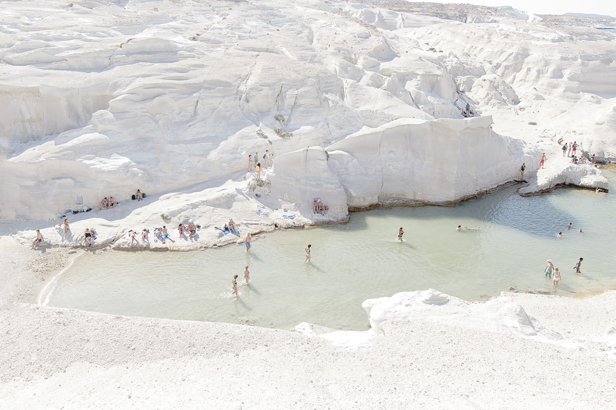 Sarakiniko Beach, Milos, Greece - August 23. 2019