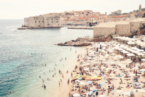 Banje Beach just outside the city's walls