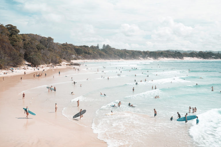 The Pass, Byron Bay. Since the 60s this has been a longboarders heaven.