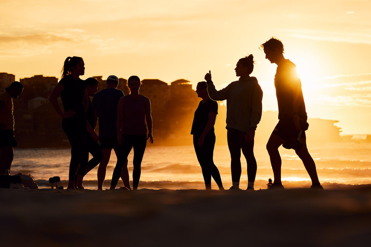 Training group, first light