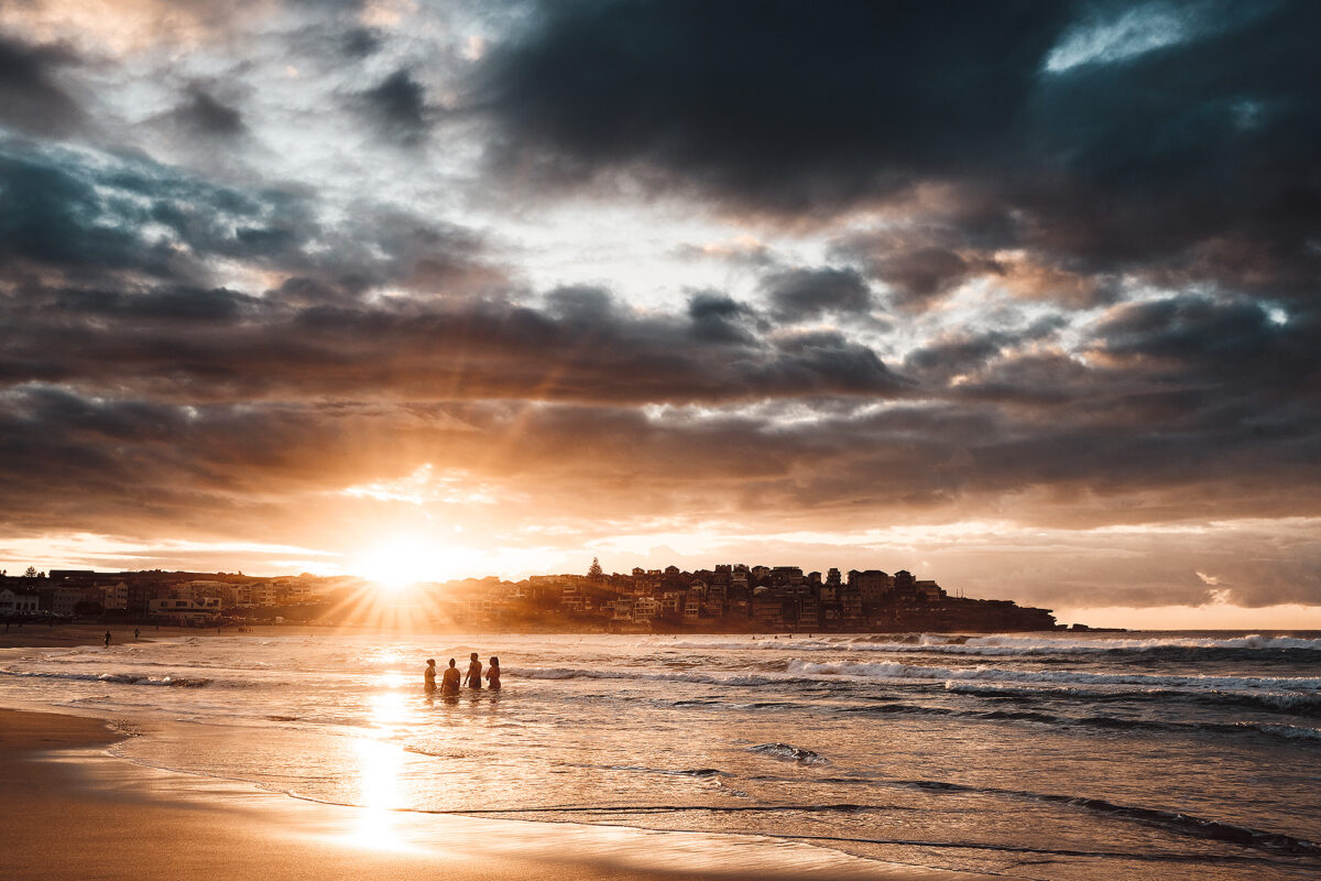 Sunrise, today - lighting up. Bondi 6:40am