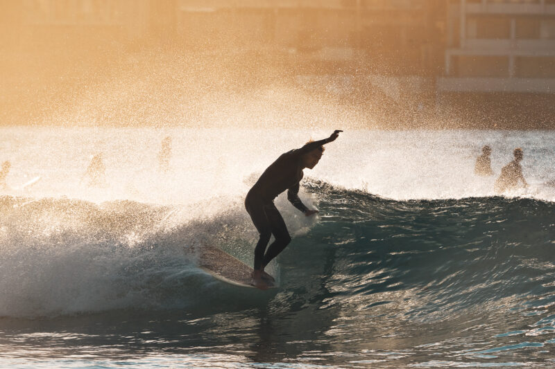 Joël Richard getting funky on the nose, Bondi 7:30am