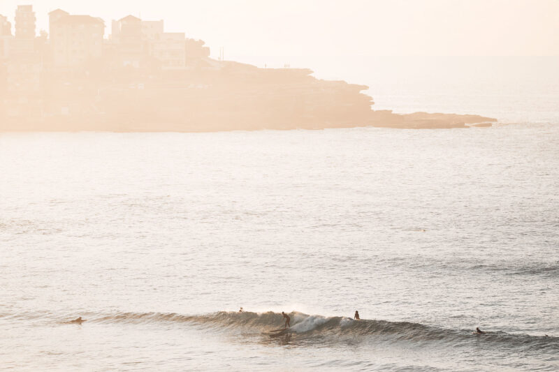 Longboarding in the morning glow. Bondi 7:30am