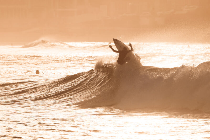 Little Byrnnie smacking the pocket. Bondi 7:30am