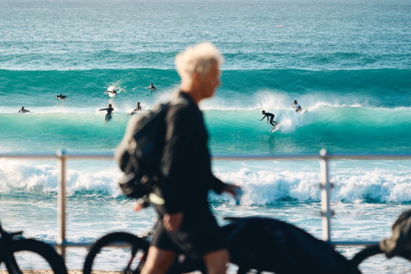 The blue corduroy, of Bondi in a south ground swell