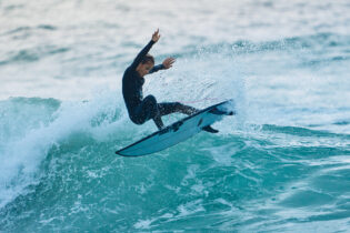 Mr. Spike finding his surf mojo