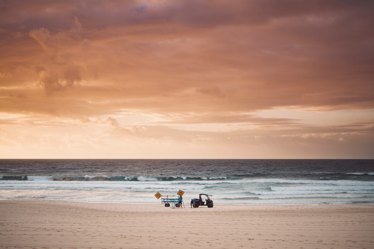 Empty, stormy beach. Bondi 7am